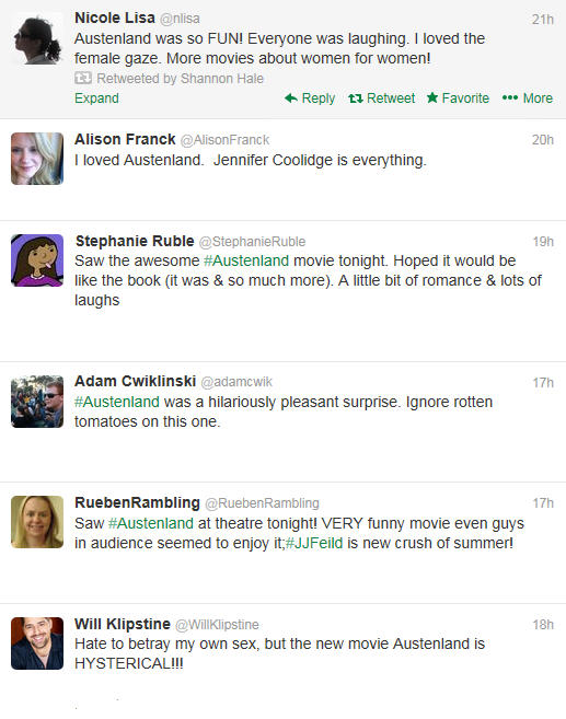 Austenland Review Tweets