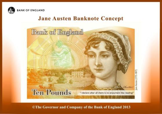 Bank of England Jane Austen 10 Pound Note
