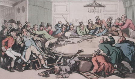 The Gaming Table by Thomas Rowlandson