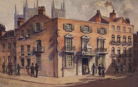 The White Hart, Lincoln. Perhaps this tavern is similar to the White Hart in Windsor where the Prince celebrated his birthday.