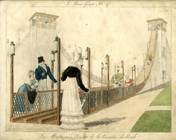 A Helter Skelter slide; 1816.