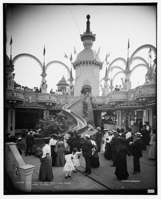 The Helter Skelter at Coney Island, New York in 1905